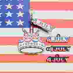 Fourth of July keychain