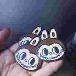 Labubu Brown Keychain Multicolor