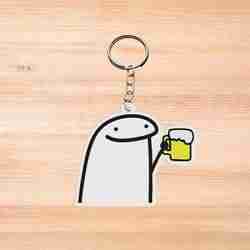 Flork key ring with beer
