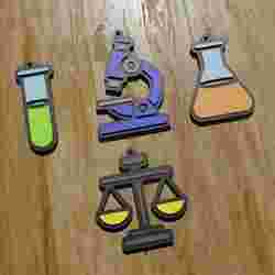 PACK 4 LLAVEROS / IMÁNES / KEYCHAIN / MAGNETS / MAGNETS PROFESSIONS: LABORATORY SCIENTIST (STL AND 3MF)