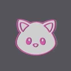 Kitten / Cat Head - Farm Animals - Earring & Pendant v1