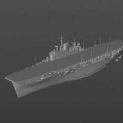 Digital model of the British Daring-class aircraft carrier