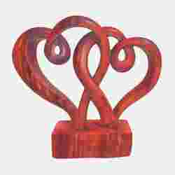 Two Hearts Intertwined Sculpture, Double Heart decor,  Romantic Anniversary Gift, Valentine's Day Gift, engagement gift, proposal, wedding