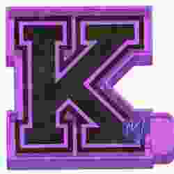 Varsity Letter K Freshie STL Mold Housing