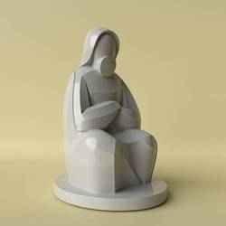 Minimalist Sitting Monk Statue