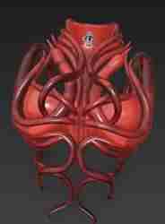 corset decor, devil, halloween decor, halloween, festival clothing, carnival mask, anime, corset, clothing, women's clothing, decorated corset, costume, fashion, accessory