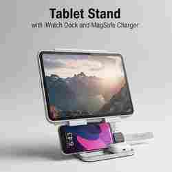 Ipad stand with watch and phone charger