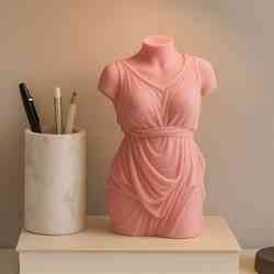 Draped Torso Sculpture – 6 Inch Tall Home Decor