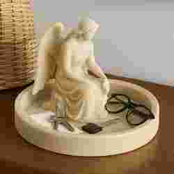 Low Poly Angel Wing Jewelry Dish – 3D Printable Decorative Tray
