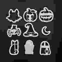 Halloween Mega Bundle (9 Models) Cookie Cutters – STL for Cookies, Fondant & Polymer Clay