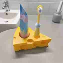 cheese toothbrush holder
