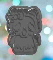 Halloween Killer Kitty Ghost Face Cookie Cutter