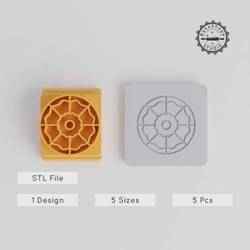 Pie Stamp Tile Set, 20-40mm Motif Sizes, Perfect for Clay, Cookies, Fondant & More, Celebration & Holiday Themes
