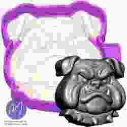 3D Bulldog Head Freshie STL Mold Housing