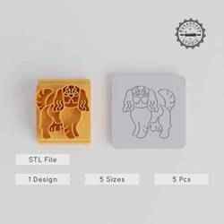 Cavalier King Charles Spaniel Stamp Tile Set, 5 Motif Sizes, Ideal for Clay & Cookie Crafting