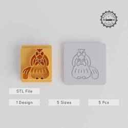 Shih Tzu Stamp Tile Set, 5 Motif Sizes, Ideal for Clay, Cookies & Fondant, Dog Line Black Design