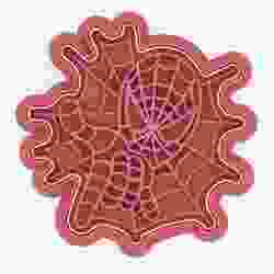 Spider-Man Web Blast with Web Background Cookie Cutter & Stamp - 8 cm