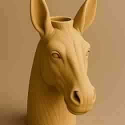 Donkey Head Vase | Farm Animal Planter STL