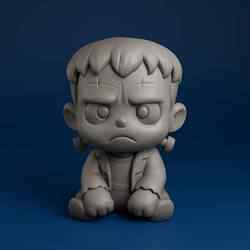 Baby Frankenstein Figurine – Cute Halloween STL