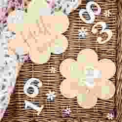 PACK of baby photo plates with Daisies