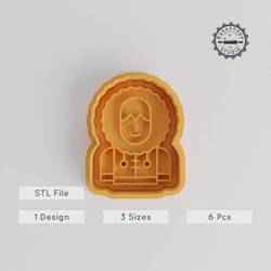 Inuit Shape Cutter & Stamp Set, Cultural Avatar Cookie & Fondant Tool, 3 Sizes S/M/L