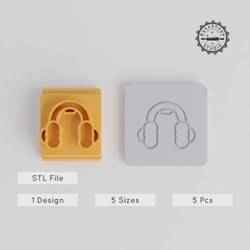 Earmuffs Stamp Tile Set, 20-40mm, Perfect for Clay, Cookie, Fondant, Winter Fashion Accessory Molds Collection