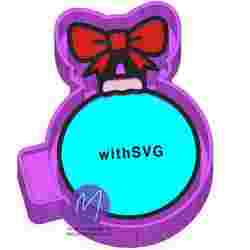 Christmas Bauble with bow Freshie STL Mold Housing