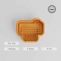 Air Conditioning Cookie Cutter & Stamp Set, 6Pc, Cool Breeze, Perfect for Cookies & Fondant