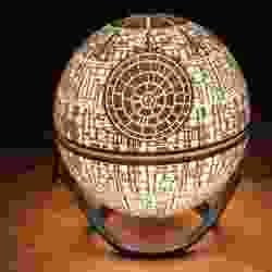 Star Wars Death Star - 3D print lamp, money box or decoration (200 mm sphere)