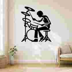 Drummer Silhouette - Wall Art Multicolor
