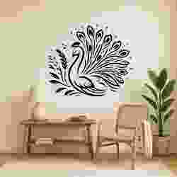 Elegant Peacock - Wall Art Multicolor