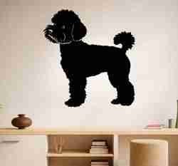 Fluffy Dog Silhouette - Wall Art Onecolor