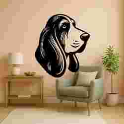 Hound Dog Head - Wall Art Onecolor