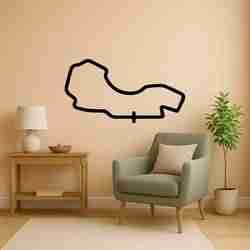 Race Track Outline - Wall Art Onecolor