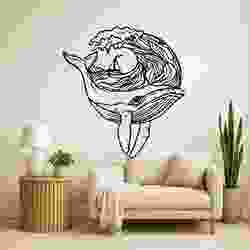 Whale Seascape - Wall Art Onecolor