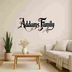 Halloween Addams Family Script - Wall Art Onecolor