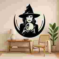 Halloween Witch Crystal Ball - Wall Art Onecolor