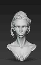 doll, doll head, mannequin, face, human face, anime, hairstyle, decoration, bust, chain, beautiful hairstyle, makeup face.