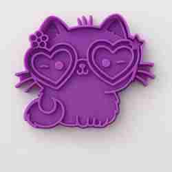CAT COOKIE CUTTER WITH EYES