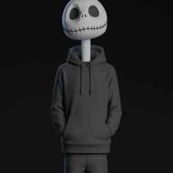 jack skellington urban art toy STL and Multicolour 3mf files.
