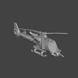 FAN ART BLUE THUNDER RETRO HELICOPTER