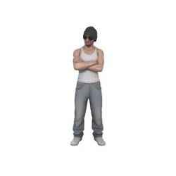 Street Cool – White Tank Top & Beanie Figure (Urban Streetwear Style)