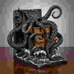 Tentacled Rooted Bookend – Creepy 3D Printable Showpiece