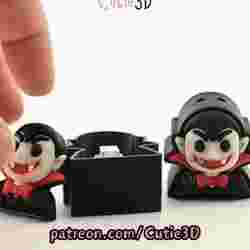 Cutie3D Halloween Vampire Keycap Fidget Clicker Keychain - Cute Backpack Keychain