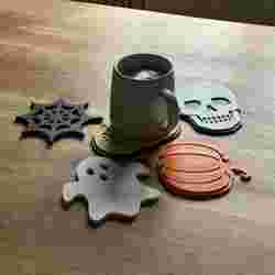 Halloween Coasters – Skull, Pumpkin, Ghost, Web