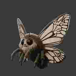 Fluffy butterfly toy miniature 3d mrlel for printing-Fluffy butterfly toy miniature 3d mrlel for printing