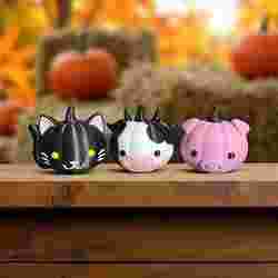 Chibi Animal Pumpkins Pack 1 - Cow, Cat, Pig