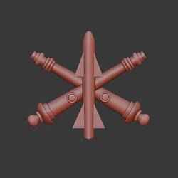 Air Defense Artillery (US Army) 3d relief .stl file