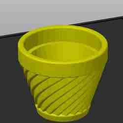 Flower Pot spiral with holes no suports needed