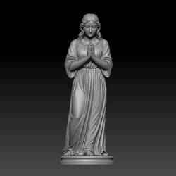 Praying Woman Statue